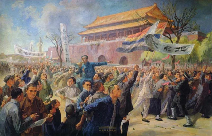 周令釗《五四運(yùn)動(dòng)》油畫，1951年，中國國家博物館藏.jpg